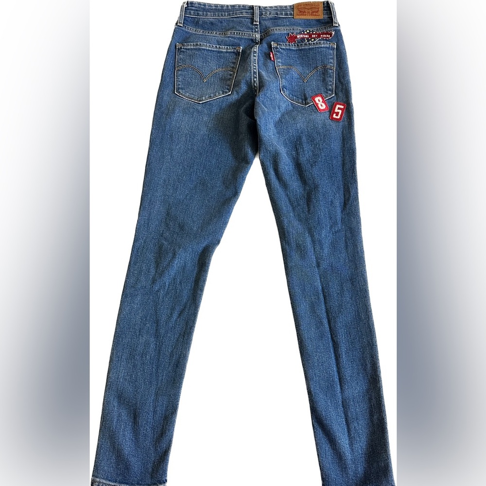 Levi's High Waist Patch Skinny Jeans. Size W26 L30 - Picture 2 of 12